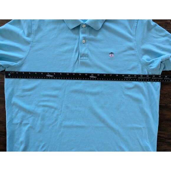 Brooks Brothers Slim Fit Men's Light Blue Polo Shirt Short Sleeves XXL - Picture 10 of 11